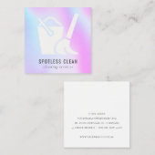 Carte De Visite Carré Service de nettoyage de la chambre à compartiments (Devant / Derrière)