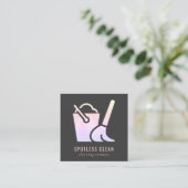 Carte De Visite Carré Service de nettoyage de la chambre à compartiments (Debout devant)