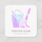 Carte De Visite Carré Service de nettoyage de la chambre à compartiments (Devant)