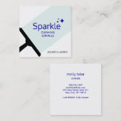 Carte De Visite Carré Service de nettoyage de siège de la maison (Devant / Derrière)