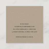 CARTE DE VISITE CARRÉ SERVICE DE NETTOYAGE EN VACUM SIMPLE BLANC NOIR (Dos)