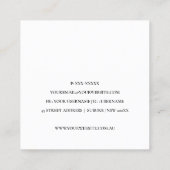 CARTE DE VISITE CARRÉ SERVICE DE NETTOYAGE EN VACUM SIMPLE ROSE BLANC (Dos)