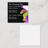 Carte De Visite Carré Service de nettoyage professionnel moderne (Devant / Derrière)