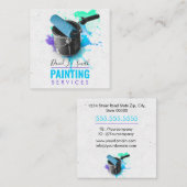 Carte De Visite Carré Service de peinture professionnelle (Devant / Derrière)