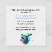 Carte De Visite Carré Service de peinture professionnelle (Dos)
