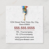 Carte De Visite Carré Service de peinture professionnelle (Dos)