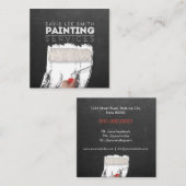 Carte De Visite Carré Service de peinture professionnelle (Devant / Derrière)