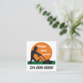 Carte De Visite Carré Service de pelouse (Debout devant)