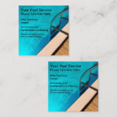 Carte De Visite Carré Service De Piscine Deux Côtés Smart (Devant / Derrière)