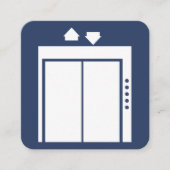 Carte De Visite Carré Service de réparation d'ascenseur (Devant)