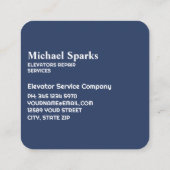 Carte De Visite Carré Service de réparation d'ascenseur (Dos)
