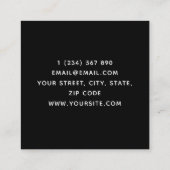 Carte De Visite Carré Service d'entretien de pelouse Green Neon Tree & G (Dos)