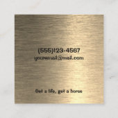 Carte De Visite Carré Service équestre de fer à cheval (Dos)