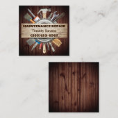 Carte De Visite Carré Service Outils de réparation de maintenance Handym (Devant / Derrière)