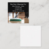 Carte De Visite Carré Service professionnel de nettoyage des sols (Devant / Derrière)