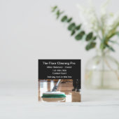 Carte De Visite Carré Service professionnel de nettoyage des sols (Debout devant)