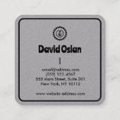 Carte De Visite Carré Service professionnel de remorquage noir et gris (Dos)