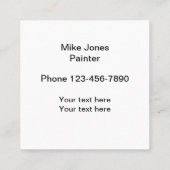 Carte De Visite Carré Service unique de peintre (Dos)