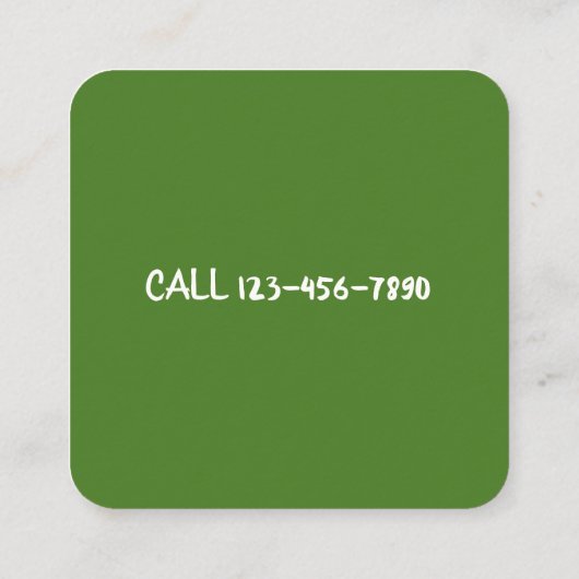 Carte De Visite Carré Services d'arborescence (Dos)