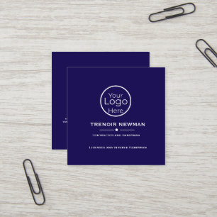Carte De Visite Carré Services de bricolage professionnels Bold Navy Blu