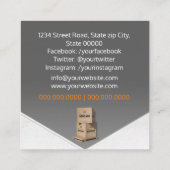 Carte De Visite Carré Services de déplacement et de stockage (Dos)