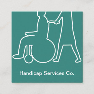 Carte De Visite Carré Services de Handicap Modernes