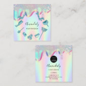 Carte De Visite Carré Services de nettoyage de maison domestique Logo Ho (Devant / Derrière)