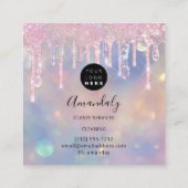 Carte De Visite Carré Services de nettoyage des maisons domestiques Logo (Dos)