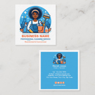 Carte De Visite Carré Services de nettoyage Entretien ménager