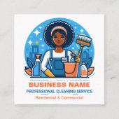 Carte De Visite Carré Services de nettoyage Entretien ménager (Devant)