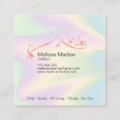 Carte De Visite Carré Services de nettoyage professionnels de la maison  (Dos)