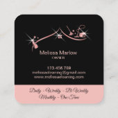 Carte De Visite Carré Services de nettoyage professionnels de la maison  (Dos)