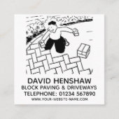 Carte De Visite Carré Services de pavage de blocs et de pose de disques (Devant)