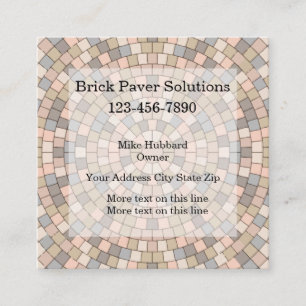 Carte De Visite Carré Services de pavage de briques pour la construction