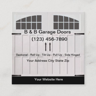 Carte De Visite Carré Services de portes de garage résidentielles ou com