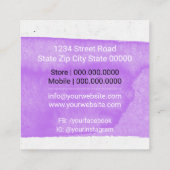 Carte De Visite Carré Services de soins pour animaux / Services de soins (Dos)