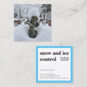Carte De Visite Carré Services d'hiver de l'Ange de neige (Devant / Derrière)