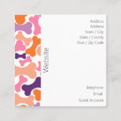 Carte De Visite Carré services pour animaux de compagnie pour chiens (Dos)