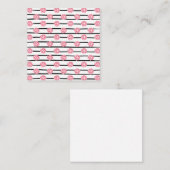 Carte De Visite Carré Serviettes florales vintages (Devant / Derrière)