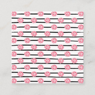 Carte De Visite Carré Serviettes florales vintages