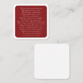 Carte De Visite Carré Shakespeare's Sonnet 116 Square Magnet (Devant / Derrière)
