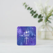 Carte De Visite Carré *~* Shaman céleste sacré de la tribu aztèque cosmi (Debout devant)