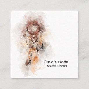 Carte De Visite Carré *~* Shaman, un chasseur de drame de chamanique sac