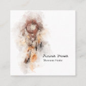 Carte De Visite Carré *~* Shaman, un chasseur de drame de chamanique sac (Devant)