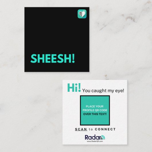 Carte De Visite Carré Sheesh ! (Devant / Derrière)