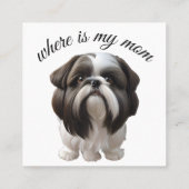 Carte De Visite Carré Shih Tzu - Où Est Ma Mère (Dos)
