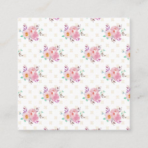 Carte De Visite Carré Shoes de Floral vert