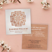 Carte De Visite Carré Shri Yantra - Sri yantra - Shri Chakra - Cuivre