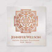 Carte De Visite Carré Shri Yantra - Sri yantra - Shri Chakra - Cuivre (Devant)