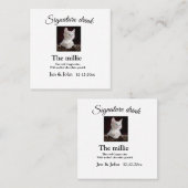 Carte De Visite Carré Signature boisson ajouter l'animal photo nom date (Devant / Derrière)